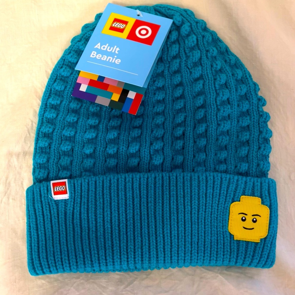 COPY - Lego X Target Teal Knitted Winter Beanie Hat Adult One Size Fits Most